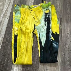 Ottolinger Satin Painterly Print High Waisted Trousers